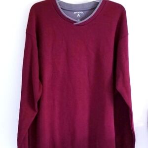 Men Antigua maroon sweatshirt gray trim XXL